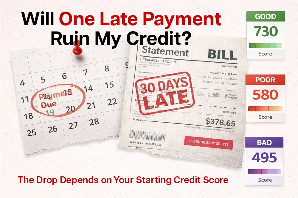 Will One Late Payment Ruin Your Credit Score?
